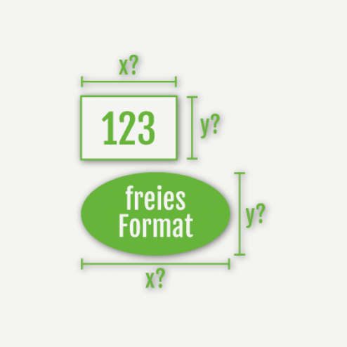 Aufkleber freies Format