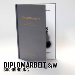 Diplomarbeit Hardcover Schwarz Weiß Druck